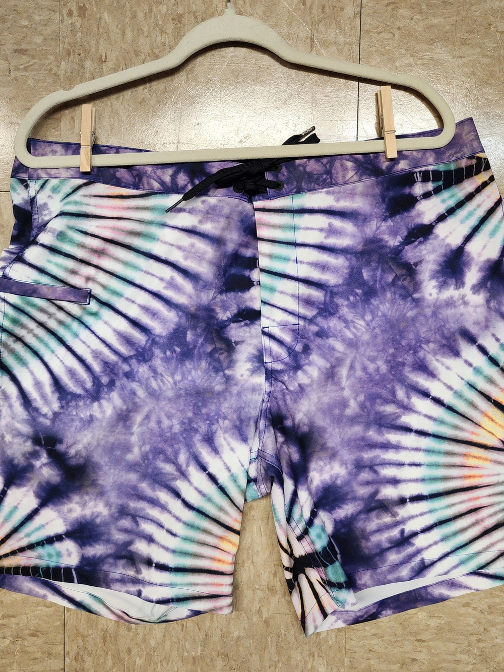 Vans Black and Blue Logo Elastic Waist Shorts